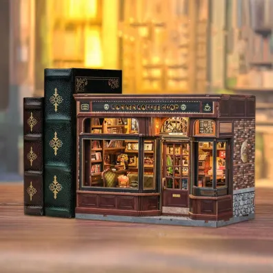 Puzzle Miniaturowy domek Book Nook Zapach kawy Habarri