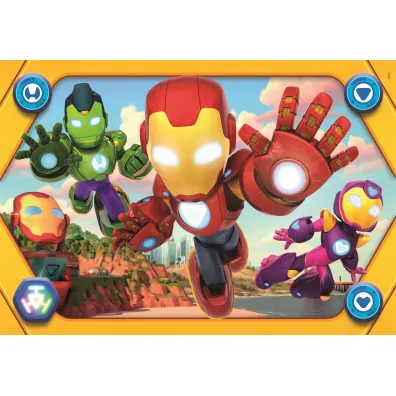 Puzzle 104 el. Maxi SuperColor. Iron Man and His Awesome friends Clementoni