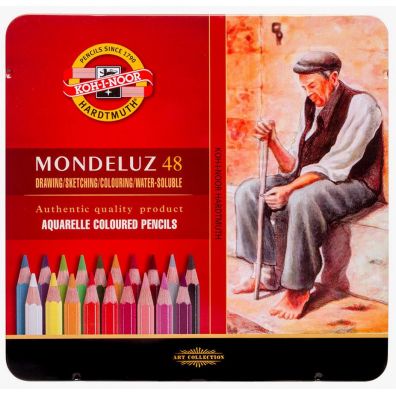 Koh-I-Noor Kredki akwarelowe Mondeluz w metalowym opakowaniu 3726 48 kolorw