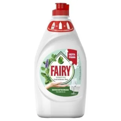 Fairy Sk�ra wra�liwa Tea Tree & Mint P�yn do mycia naczy�, delikatny dla sk�ry 450 ml