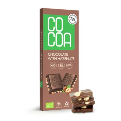 Cocoa Czekolada z orzechami laskowymi 40 g Bio