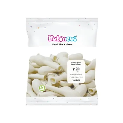 GoParty Balony lateksowe Pastel bia�e 12cm