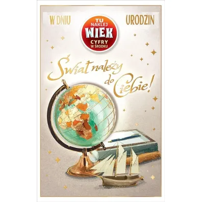 AbCard Kartka okoliczno�ciowa Urodziny (wymienne cyfry)