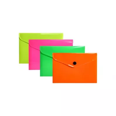 Biurfol Teczka koperta A6 PP neon (10szt)