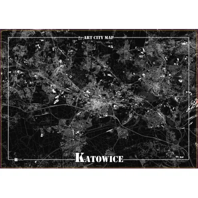 Plakat dekoracyjny - Katowice 155x652 mm