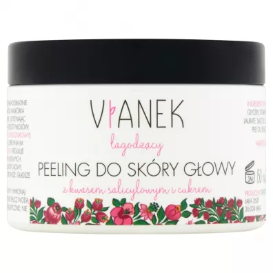 Vianek �agodz�cy peeling do sk�ry g�owy z kwasem salicylowym i cukrem 150 ml