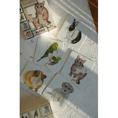 Puzzle 4 el. Zwierz�ta domowe Mama Maluje