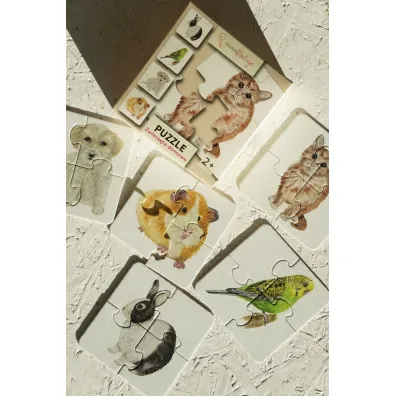 Puzzle 4 el. Zwierz�ta domowe Mama Maluje