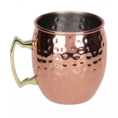 Excellent Houseware Stalowy kubek w kolorze miedzianym 500 ml