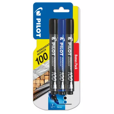 Pilot Marker permanentny 100 3 szt.