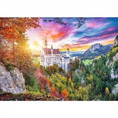 Puzzle 500 el. Widok na zamek Neuschwanstein Trefl