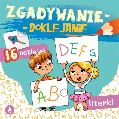 Ksi��eczka edu.155X155 Zgadywanie-doklejanie. Literki   NAKLEJKI SKRZAT 073829