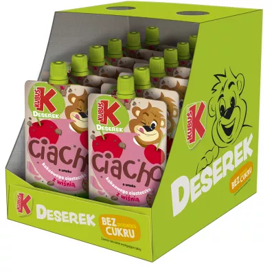 Kubu Mus ciacho deser o smaku kakaowego ciasteczka z wini Zgrzewka 12 x 100 g