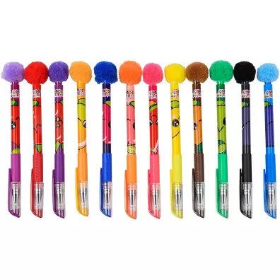 Canenco Pachn�ce d�ugopisy �elowe z pomponami Fruitysquad 12 szt.