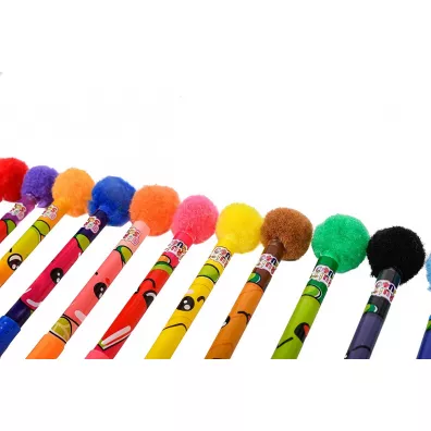 Canenco Pachn�ce d�ugopisy �elowe z pomponami Fruitysquad 12 szt.
