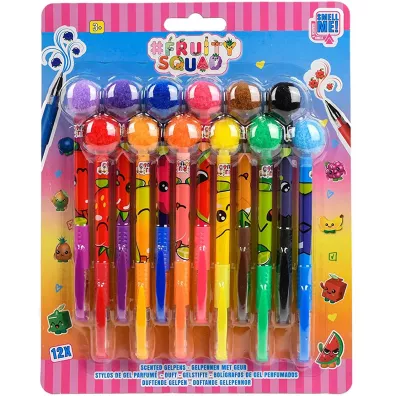 Canenco Pachn�ce d�ugopisy �elowe z pomponami Fruitysquad 12 szt.