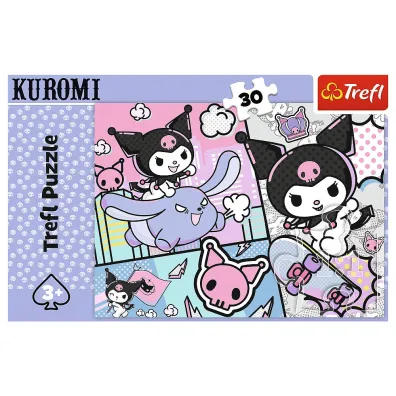 Puzzle 30 el. Zabawy z Kuromi Hello Kitty Trefl