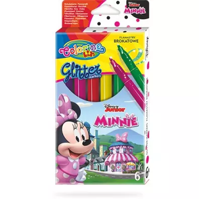 Patio Flamastry brokatowe Colorino Kids Minnie 6 szt.