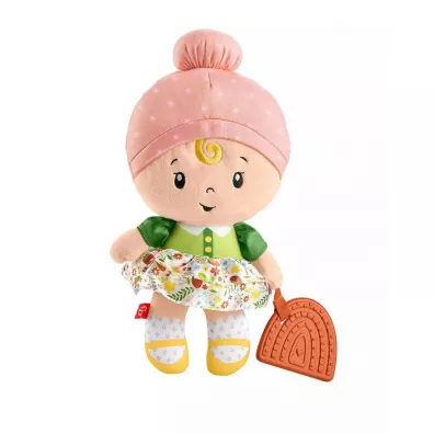 Fisher Price Lalka Przytulanka + gryzak HXK44 Mattel