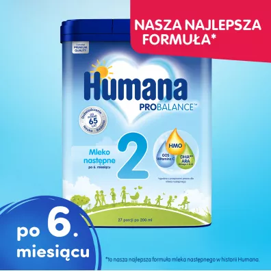 Humana 2 Mleko nastpne po 6. miesicu Probalance HMO 750 g