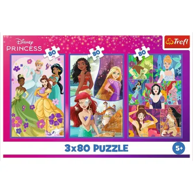 Puzzle 3x80 el. Ksi�niczki przyjaci�ki Trefl