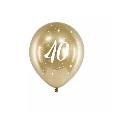 PartyDeco Balony Glossy 40-stka z�ote 30cm