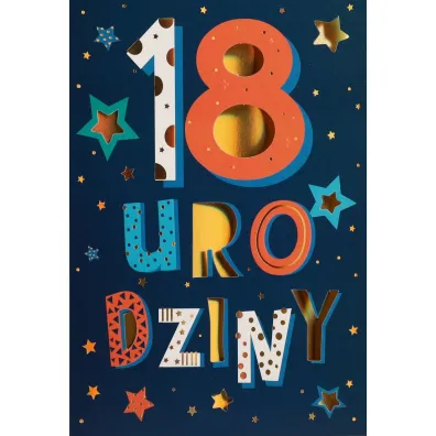 Karnet okazjonalny B6 z kopert� 18 Urodziny PAN DRAGON HM200-3441