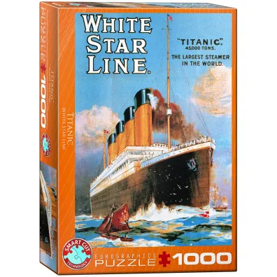 Puzzle 1000 el. Bia�a gwiazda Titanic Eurographics