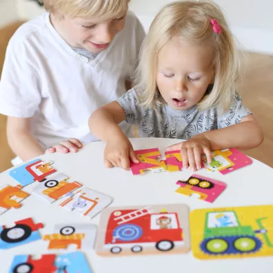 Puzzle Ukadam pojazdy Bright Junior Media