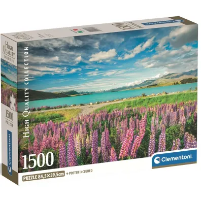 Puzzle 1500 el. Lupins At Lake Tekapo Clementoni