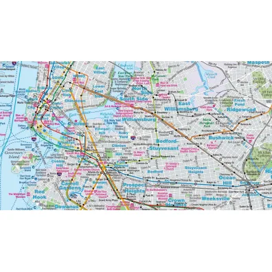 New York city street map 1:75 000 laminat 2025