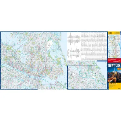 New York city street map 1:75 000 laminat 2025