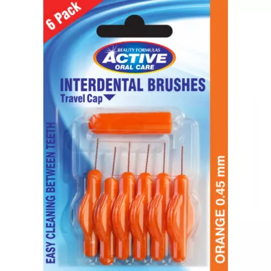 Active Oral Care Interdental Brushes czyciki do przestrzeni midzyzbowych 0,45mm 6 szt.