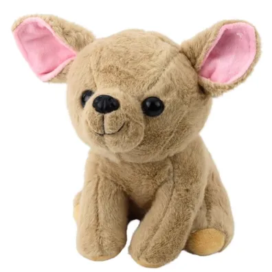 Chihuahua pluszowy be�owy 22cm LeanToys