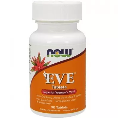 Now Foods EVE Superior Womens Multi - Multiwitamina i Skadniki Mineralne dla Kobiet EVE Suplement diety 90 tab.