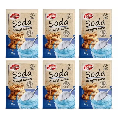 Celiko Soda oczyszczona bezglutenowa Zestaw 6 x 80 g