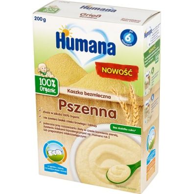 Humana Kaszka bezmleczna pszenna po 6. miesicu 100% Organic Quality 200 g