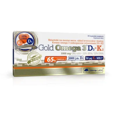 Olimp Labs Gold Omega 3 D3 + K2 suplement diety 30 kaps.