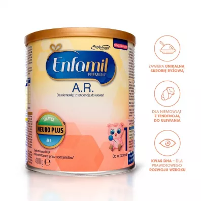 Enfamil Premium AR 1 Mleko pocz�tkowe dla niemowl�t w przypadku ulewania od urodzenia 400 g