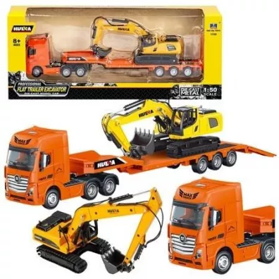 Ci�ar�wka z naczep� pomara�czowa 1:50 LeanToys