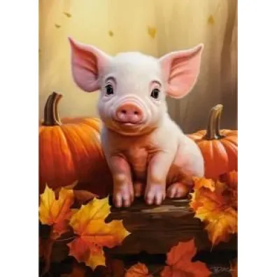 Puzzle 60 el. Cute Fall Piglet Castorland