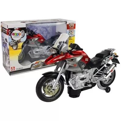 Motocykl ze wiatami i muzyk czerwony Leantoys
