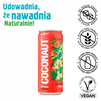Coconaut Woda kokosowa z modego kokosa z sokiem arbuzowym 320 ml