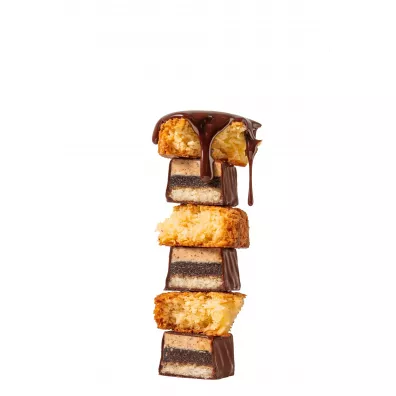Fizi Baton w polewie czekoladowej Coconut cookie + almond zgrzewka 10 x 45 g
