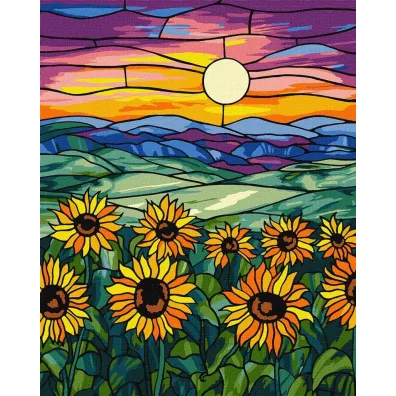Ideyka Malowanie po numerach - Pole s�onecznik�w 40x50cm