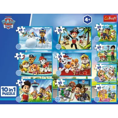 Puzzle 10w1 Dzielna dru�yna Psiego Patrolu TREFL