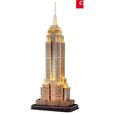Puzzle 3D 37 el. Empire State Building (wersja nocna) Cubic Fun