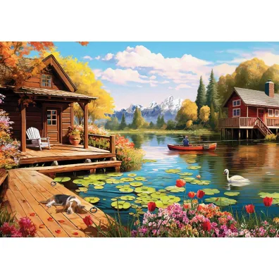 Puzzle 24 Lake Cottage by Lauai 6724-6016 Eurographics