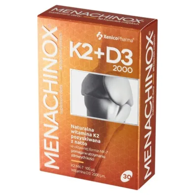 Xenico Pharma Menachinox K2+D3 2000 - suplement diety 30 kaps.
