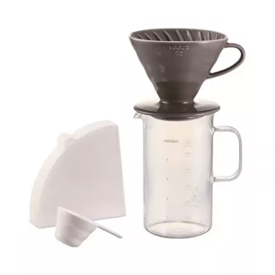 Hario Craft Science Beaker Server & Dripper Set Zestaw Dripper + Serwer +  Miarka + Filtry